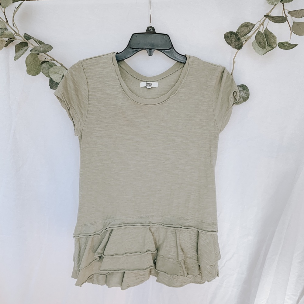 army green top. size small